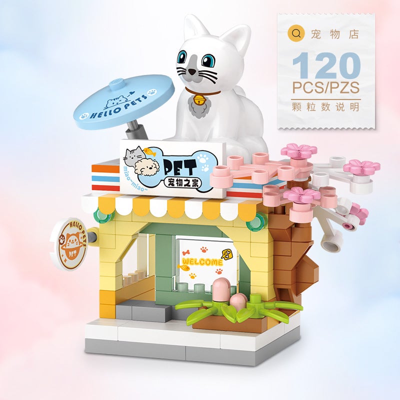 Loz Street View Building Blocks Fried Bun Magic Shop Educational Assembly Children'S Student Toys Gifts Points Redemption - Image 1